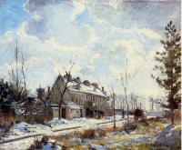 Pissarro, Camille - Louveciennes Road, Snow Effect